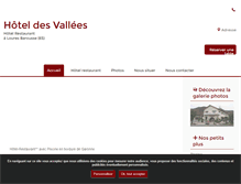 Tablet Screenshot of hotel-des-vallees.fr